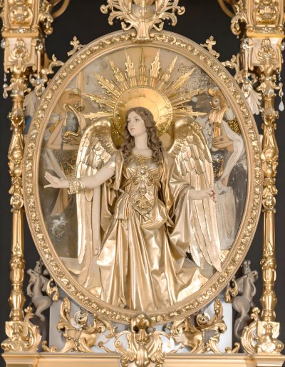 Golden Angel with Divine Light and Aura