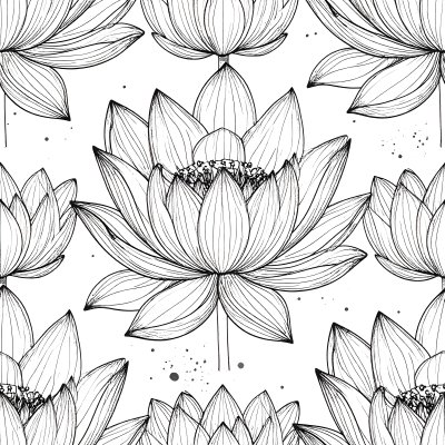 Serene Lotos Flower with Delicate Petals, Evoking Tranquility