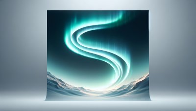 Aurora Borealis over snowy mountains, evoking wonder and exploration