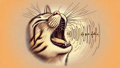 Roaring tiger illustration with sound waves emanating from mouth