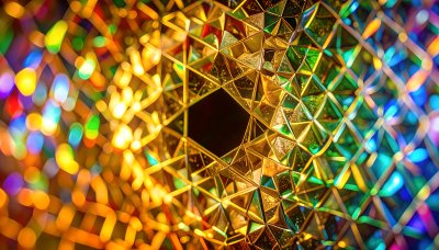 Kaleidoscopic brilliance: Mesmerizing light and geometric patterns