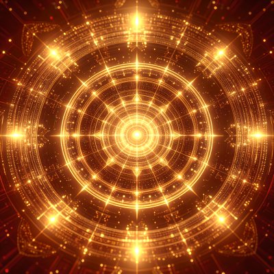 Transcendent Golden Sacred Geometry Mandala for Mystical Wonder
