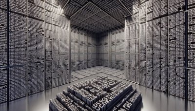 Data Storage Room Constructed From Text Blocks