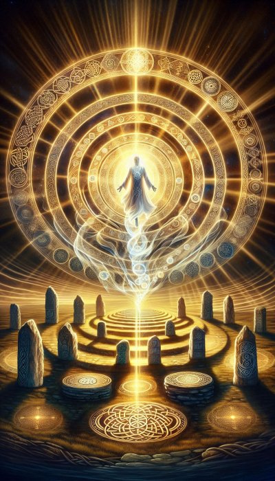 Divine Being Illuminated in a Sacred Circle: Spirituality and Transfor