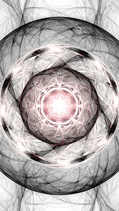 Abstract layered sphere with glowing core and intricate texture