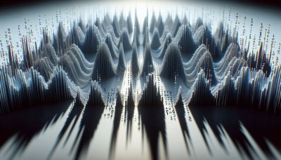 Abstract Data Visualization: Binary Code Waves with Dynamic Light